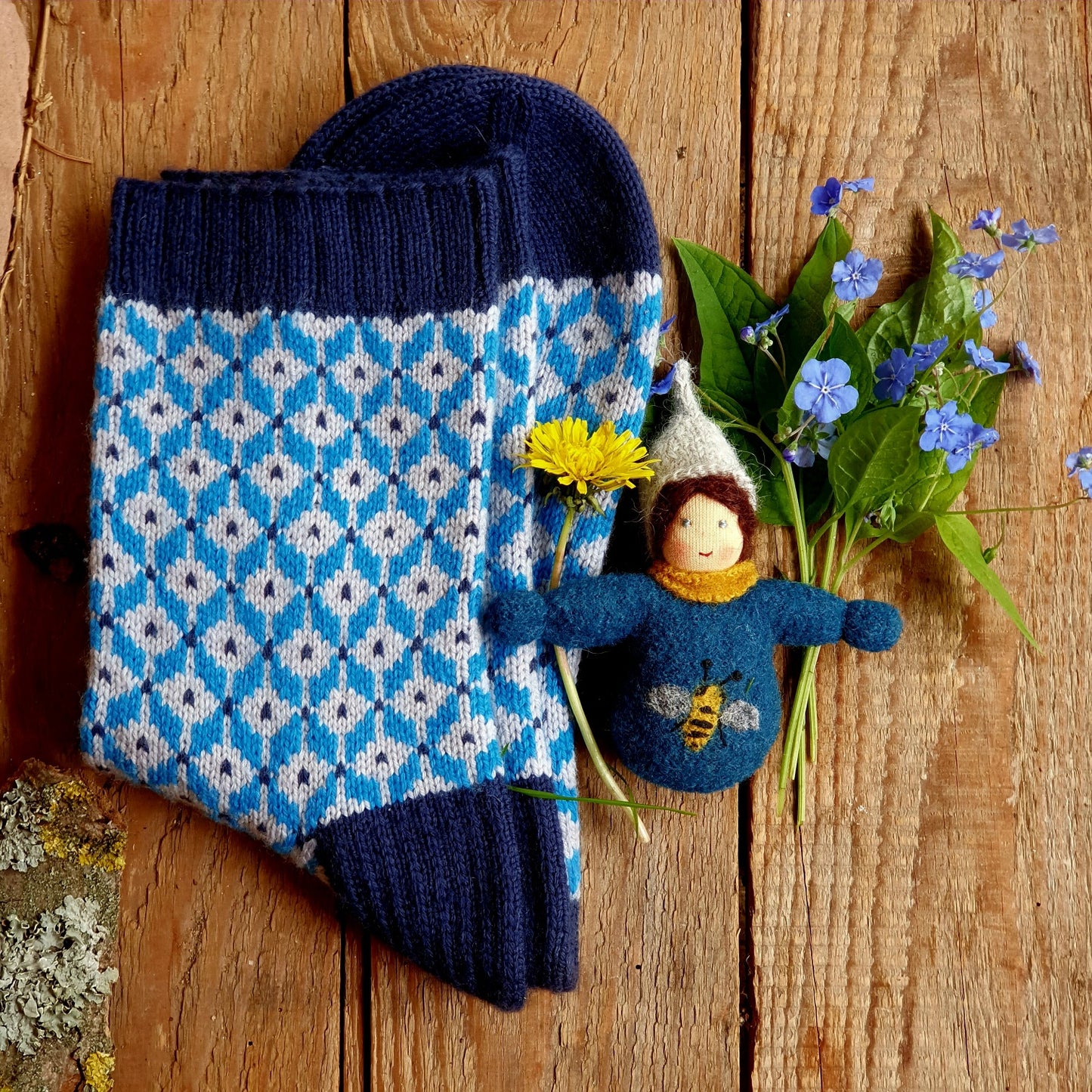 Fair Isle Socken stricken mit Ducathi