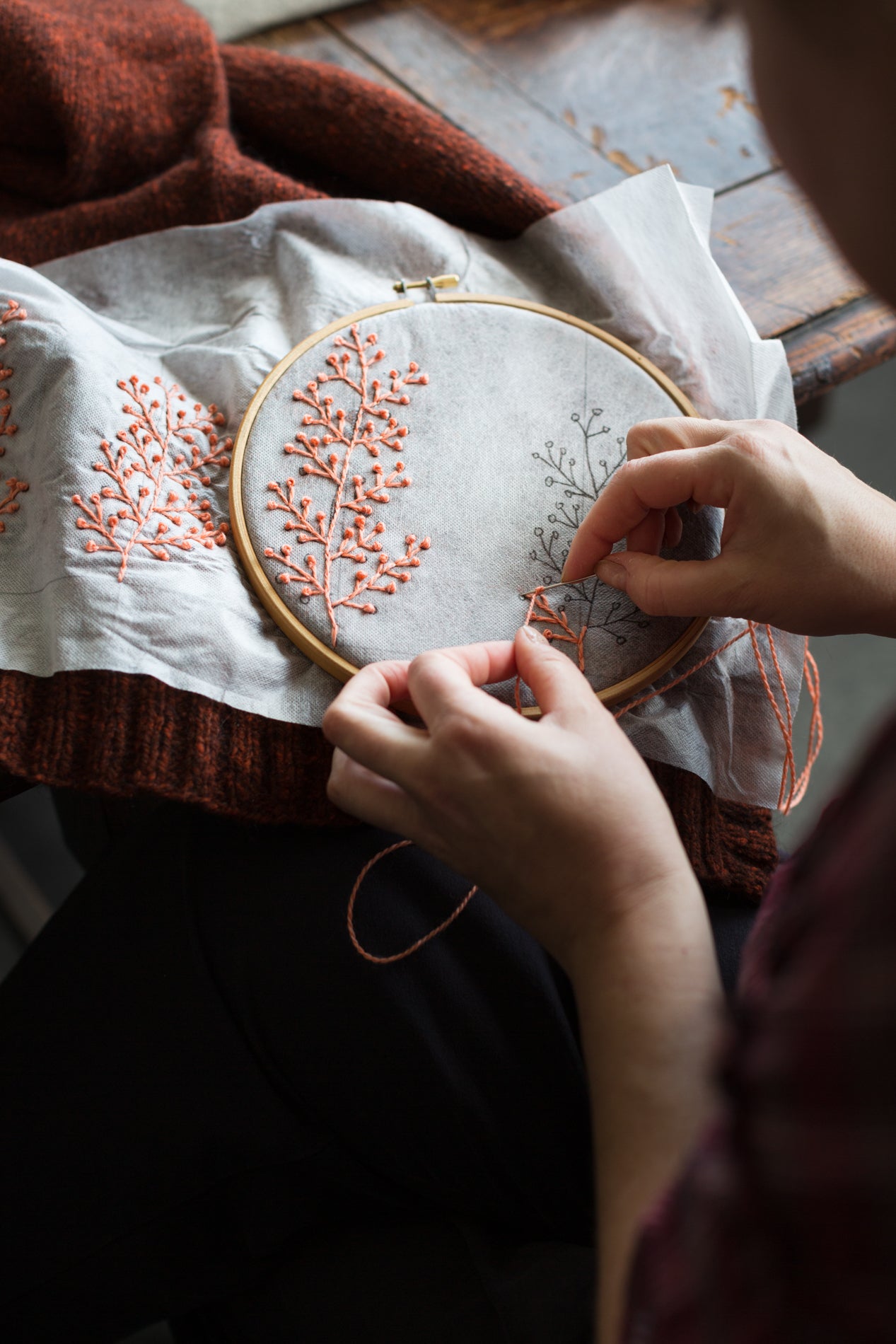 Sticken auf Strick Workshop mit Judit Gummlich