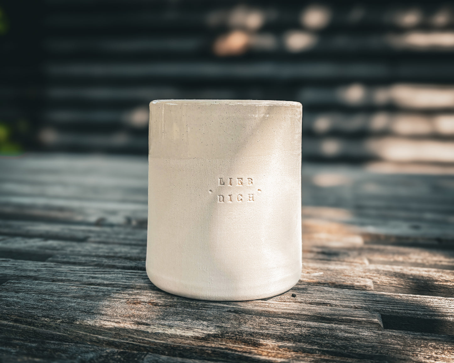 Keramik Tasse "Lieb dich"